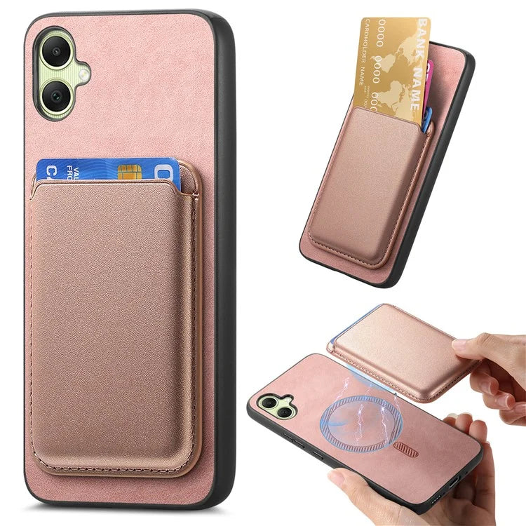 B2 For Samsung Galaxy A05 4G Cover Leather+TPU Phone Case with Magnetic Card Bag