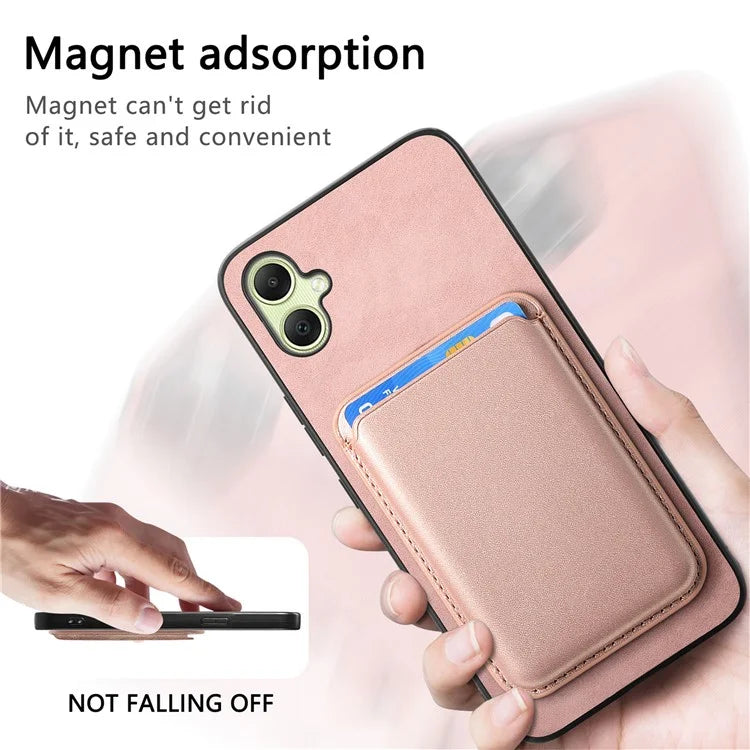 B2 For Samsung Galaxy A05 4G Cover Leather+TPU Phone Case with Magnetic Card Bag