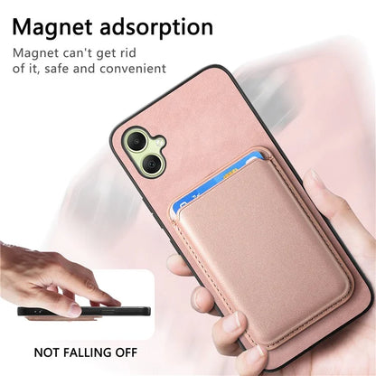 B2 For Samsung Galaxy A05 4G Cover Leather+TPU Phone Case with Magnetic Card Bag
