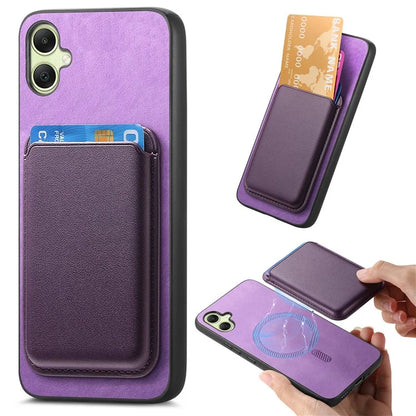 B2 For Samsung Galaxy A05 4G Cover Leather+TPU Phone Case with Magnetic Card Bag