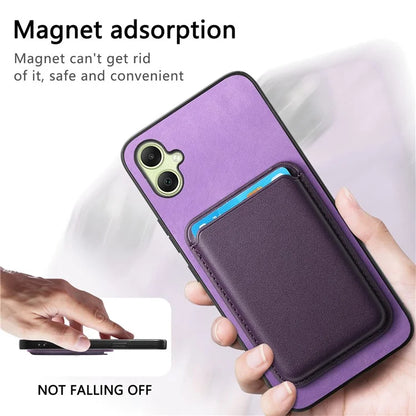 B2 For Samsung Galaxy A05 4G Cover Leather+TPU Phone Case with Magnetic Card Bag