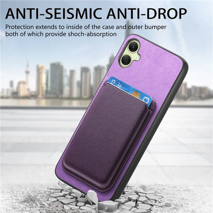 B2 For Samsung Galaxy A05 4G Cover Leather+TPU Phone Case with Magnetic Card Bag