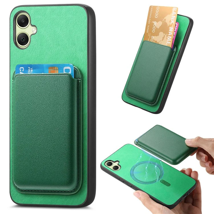 B2 For Samsung Galaxy A05 4G Cover Leather+TPU Phone Case with Magnetic Card Bag