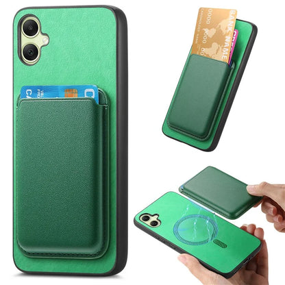 B2 For Samsung Galaxy A05 4G Cover Leather+TPU Phone Case with Magnetic Card Bag