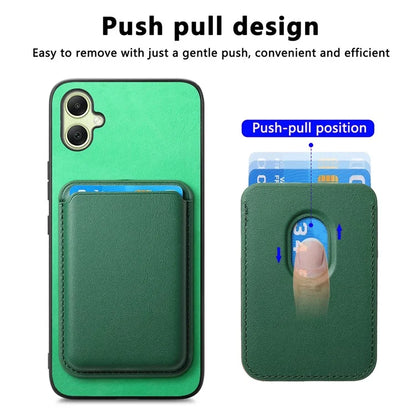 B2 For Samsung Galaxy A05 4G Cover Leather+TPU Phone Case with Magnetic Card Bag