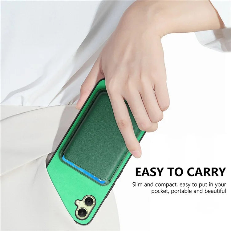 B2 For Samsung Galaxy A05 4G Cover Leather+TPU Phone Case with Magnetic Card Bag
