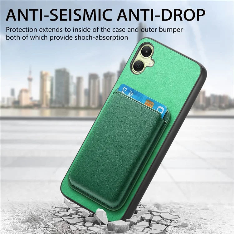 B2 For Samsung Galaxy A05 4G Cover Leather+TPU Phone Case with Magnetic Card Bag