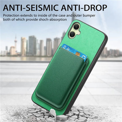 B2 For Samsung Galaxy A05 4G Cover Leather+TPU Phone Case with Magnetic Card Bag