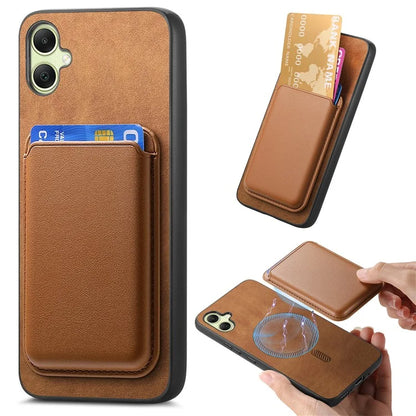 B2 For Samsung Galaxy A05 4G Cover Leather+TPU Phone Case with Magnetic Card Bag