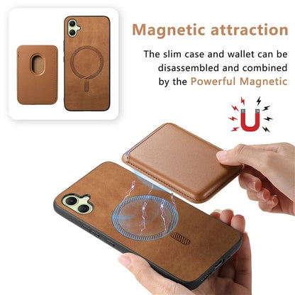 B2 For Samsung Galaxy A05 4G Cover Leather+TPU Phone Case with Magnetic Card Bag