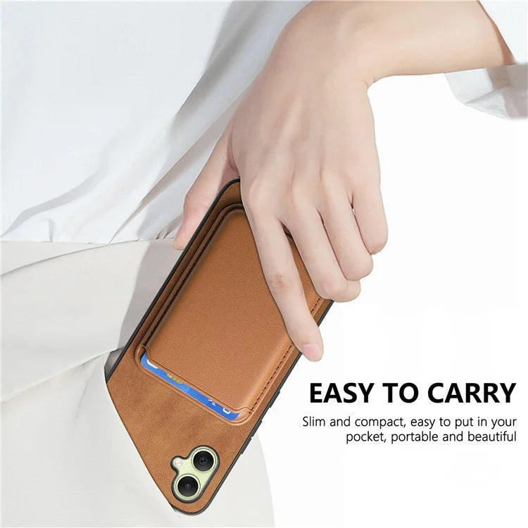 B2 For Samsung Galaxy A05 4G Cover Leather+TPU Phone Case with Magnetic Card Bag