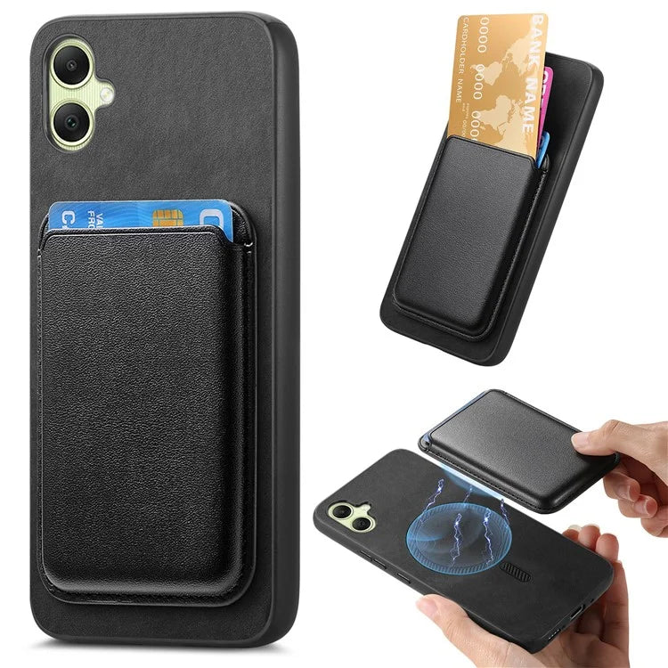 B2 For Samsung Galaxy A05 4G Cover Leather+TPU Phone Case with Magnetic Card Bag