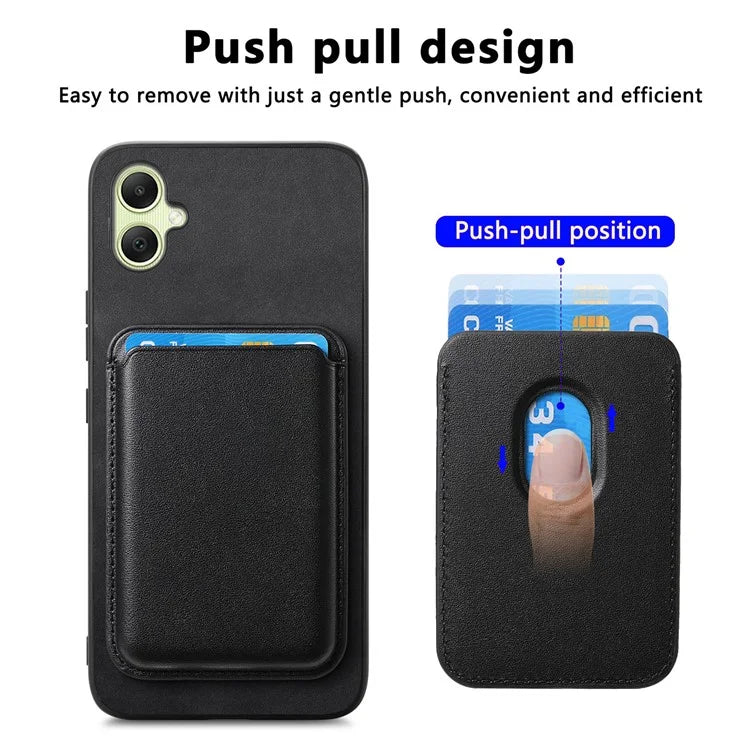 B2 For Samsung Galaxy A05 4G Cover Leather+TPU Phone Case with Magnetic Card Bag