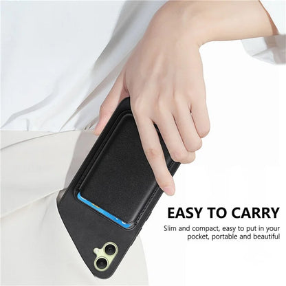 B2 For Samsung Galaxy A05 4G Cover Leather+TPU Phone Case with Magnetic Card Bag