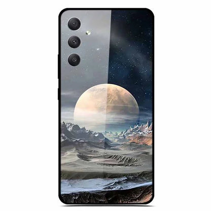 For Samsung Galaxy A35 5G Phone Case Stylish Pattern Tempered Glass Drop-Proof Cover
