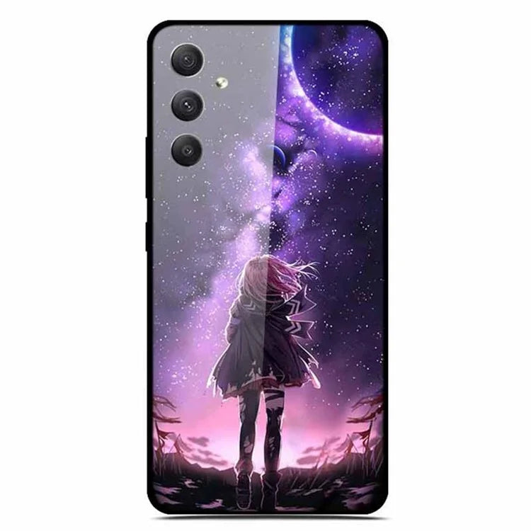 For Samsung Galaxy A35 5G Phone Case Stylish Pattern Tempered Glass Drop-Proof Cover