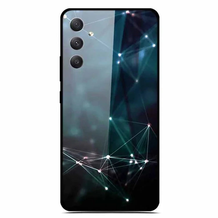 For Samsung Galaxy A35 5G Phone Case Stylish Pattern Tempered Glass Drop-Proof Cover