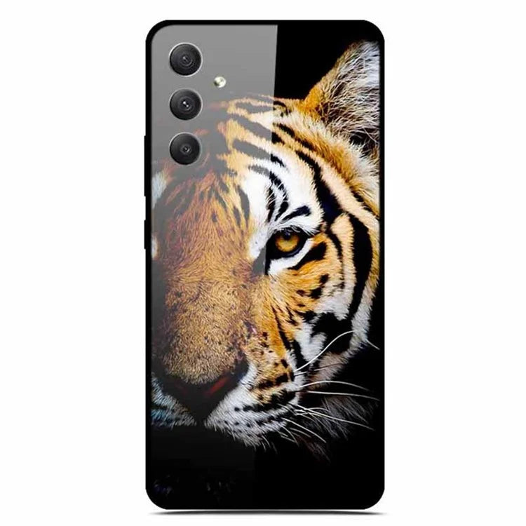 For Samsung Galaxy A35 5G Phone Case Stylish Pattern Tempered Glass Drop-Proof Cover