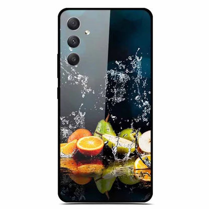For Samsung Galaxy A35 5G Phone Case Stylish Pattern Tempered Glass Drop-Proof Cover