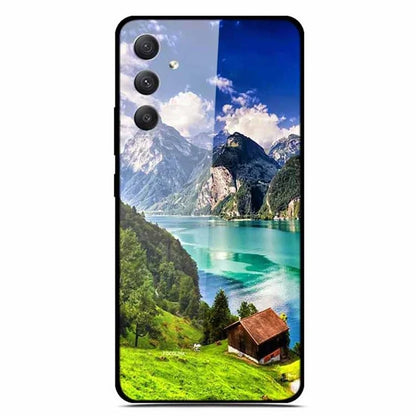 For Samsung Galaxy A35 5G Phone Case Stylish Pattern Tempered Glass Drop-Proof Cover