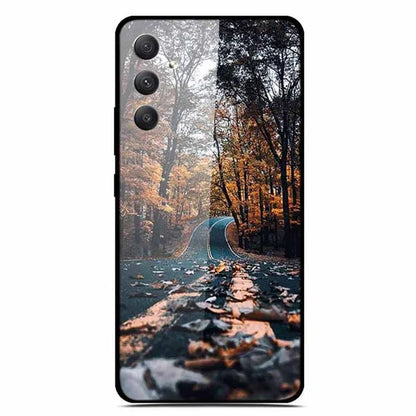 For Samsung Galaxy A35 5G Phone Case Stylish Pattern Tempered Glass Drop-Proof Cover