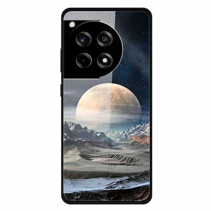For OnePlus 12R 5G / Ace 3 5G Case Pattern Printed Tempered Glass Phone Cover