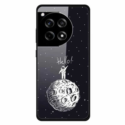 For OnePlus 12R 5G / Ace 3 5G Case Pattern Printed Tempered Glass Phone Cover
