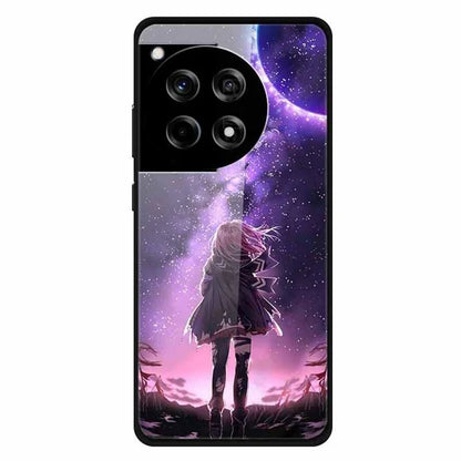 For OnePlus 12R 5G / Ace 3 5G Case Pattern Printed Tempered Glass Phone Cover