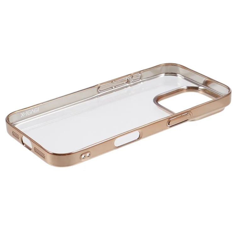 X-LEVEL For iPhone 16 Pro Case Electroplating Hard PC Clear Back Phone Cover