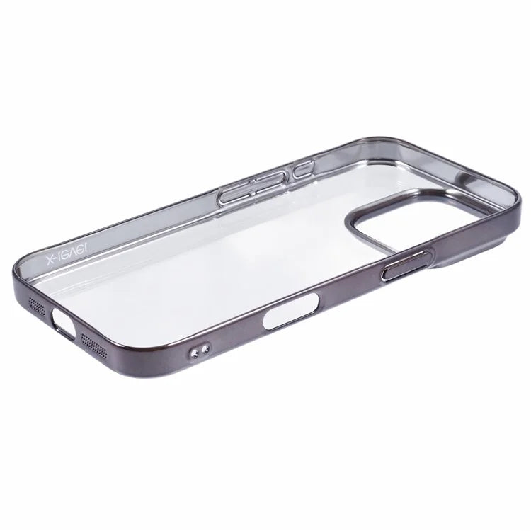 X-LEVEL For iPhone 16 Pro Case Electroplating Hard PC Clear Back Phone Cover