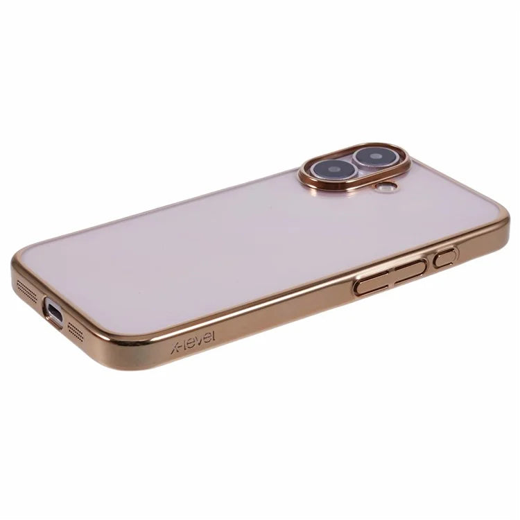 X-LEVEL For iPhone 16 Case Hard PC Transparent Shockproof Phone Cover