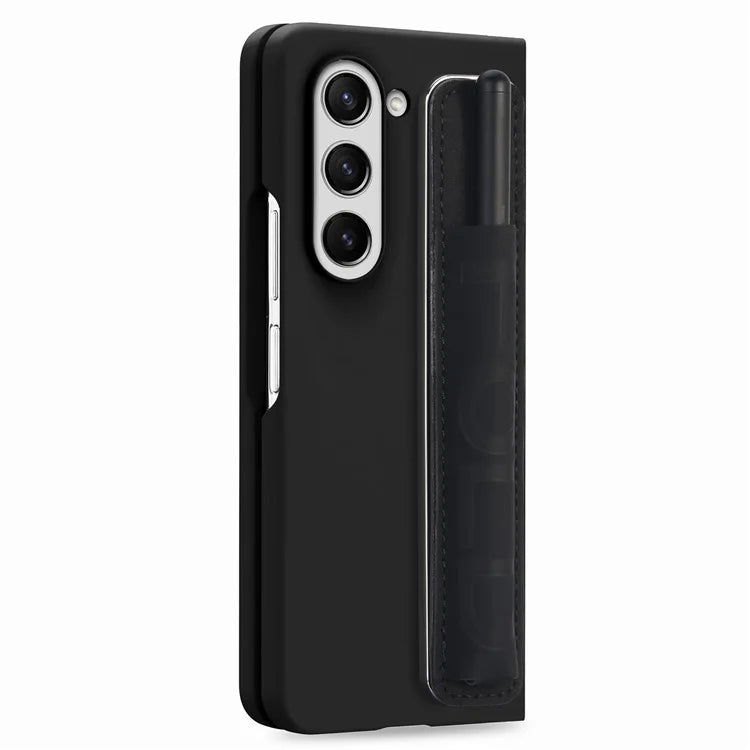 For Samsung Galaxy Z Fold6 5G Case Wristband Pen Slot Leather+PC Phone Cover with Screen Film