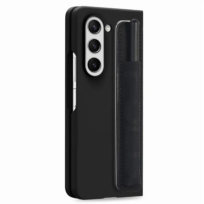 For Samsung Galaxy Z Fold6 5G Case Wristband Pen Slot Leather+PC Phone Cover with Screen Film