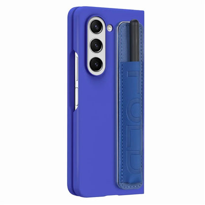 For Samsung Galaxy Z Fold6 5G Case Wristband Pen Slot Leather+PC Phone Cover with Screen Film