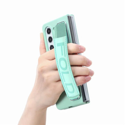 For Samsung Galaxy Z Fold6 5G Case Wristband Pen Slot Leather+PC Phone Cover with Screen Film