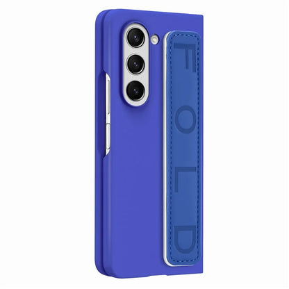 For Samsung Galaxy Z Fold6 5G Case Anti-Drop Wristband Leather+PC Phone Cover with Screen Film