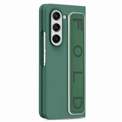 For Samsung Galaxy Z Fold6 5G Case Anti-Drop Wristband Leather+PC Phone Cover with Screen Film