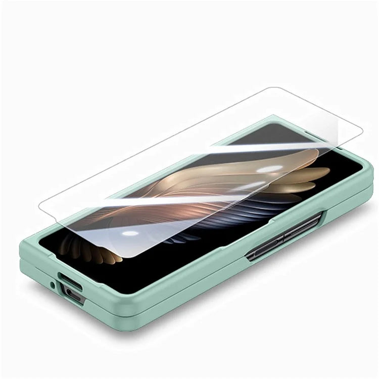 For Samsung Galaxy Z Fold6 5G Case Anti-Drop Wristband Leather+PC Phone Cover with Screen Film