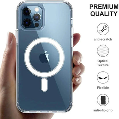 For iPhone 16 Pro Max Case Compatible with MagSafe TPU Clear Phone Cases
