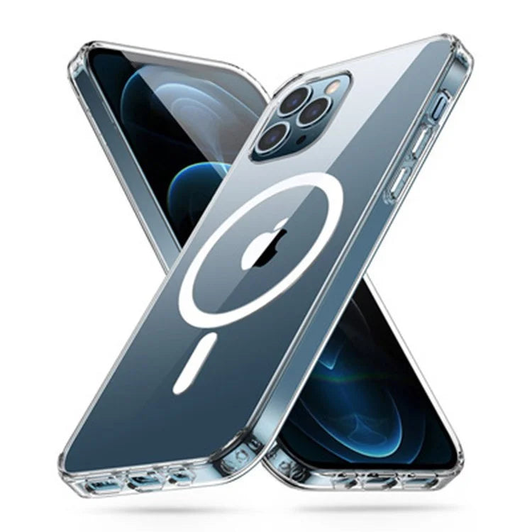 For iPhone 16 Pro Clear Case Soft TPU Phone Cover Compatible with MagSafe