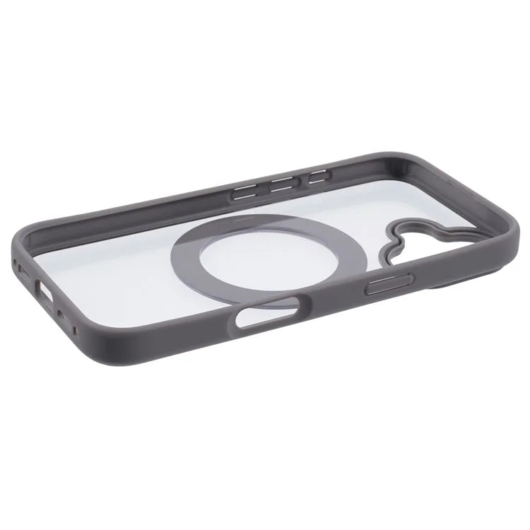 For iPhone 16 Plus Phone Case Ring Holder Kickstand PC+TPU Phone Cover