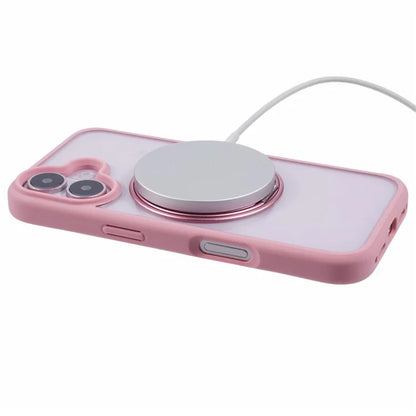 For iPhone 16 Plus Phone Case Ring Holder Kickstand PC+TPU Phone Cover