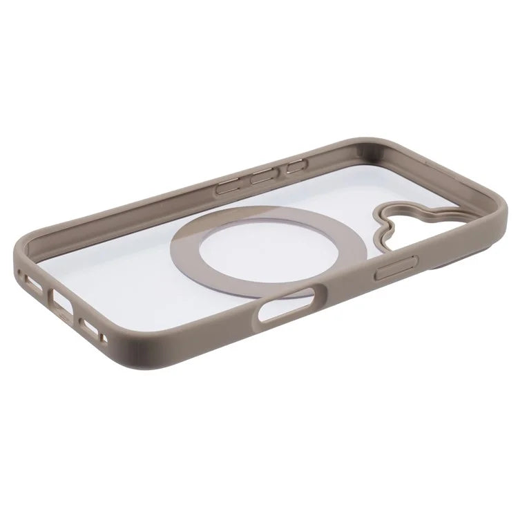 For iPhone 16 Plus Phone Case Ring Holder Kickstand PC+TPU Phone Cover