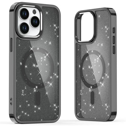 For iPhone 15 Pro Case Compatible with MagSafe TPU+PC Phone Cover Glitter Design