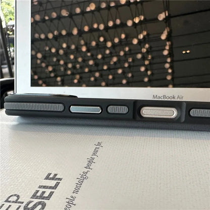 For iPhone 16 Case Compatible with MagSafe Colored Edge PC+TPU Phone Cover