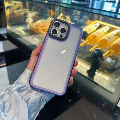 For iPhone 16 Pro Shockproof Case TPU+PC Crystal Clear Phone Cover