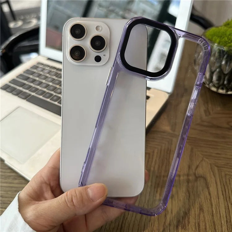 For iPhone 16 Pro Shockproof Case TPU+PC Crystal Clear Phone Cover