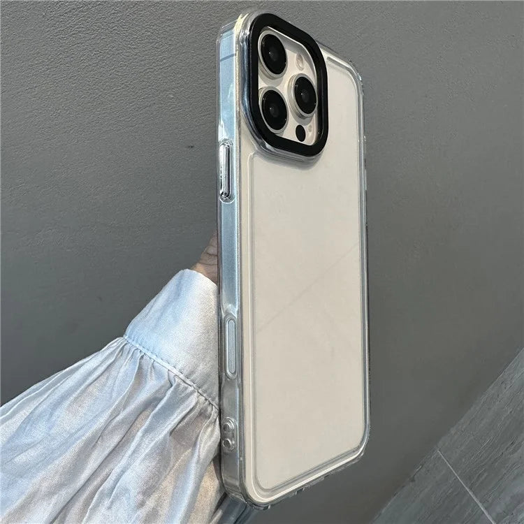 For iPhone 16 Pro Shockproof Case TPU+PC Crystal Clear Phone Cover
