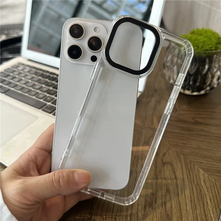 For iPhone 16 Pro Shockproof Case TPU+PC Crystal Clear Phone Cover