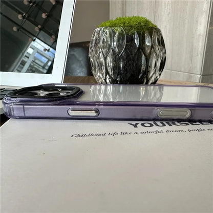 For iPhone 16 Pro Shockproof Case TPU+PC Crystal Clear Phone Cover